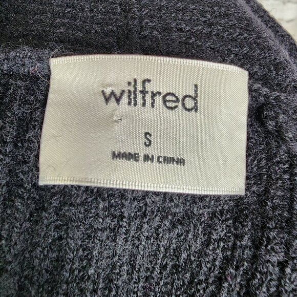 Aritzia Wilfred Olivie Merino Wool Open Front Maxi Vest Black Size Small - Picture 3 of 12